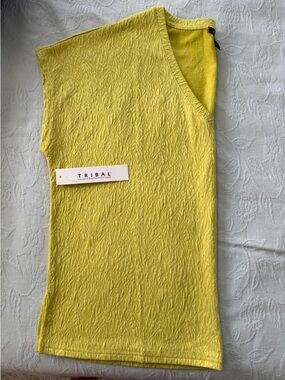 Tribal Light Green Jackie Cap Sleeve Top